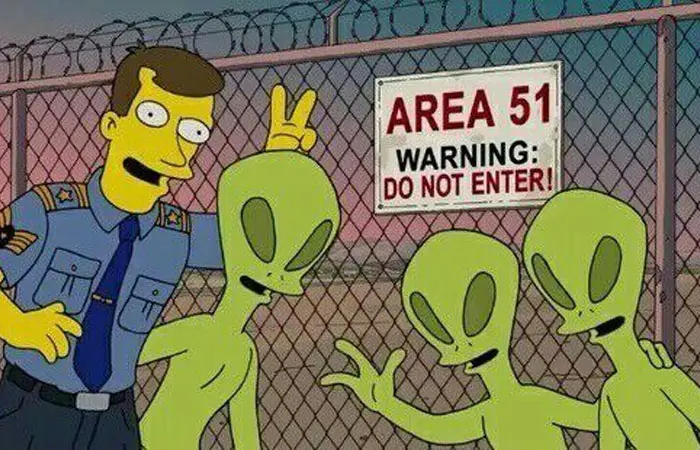 homer simpsons area 51 alien